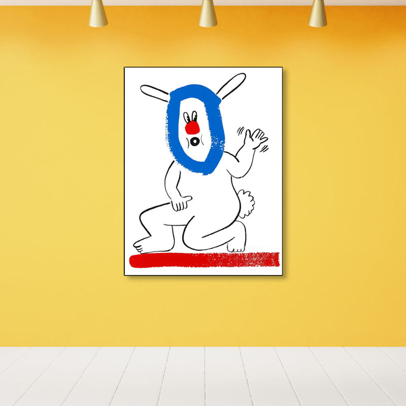 Vivolux | Abstrakte Figuren Wanddekoration Pop Art Texturierte Leinwanddruck in sanften Farben für das Wohnzimmer