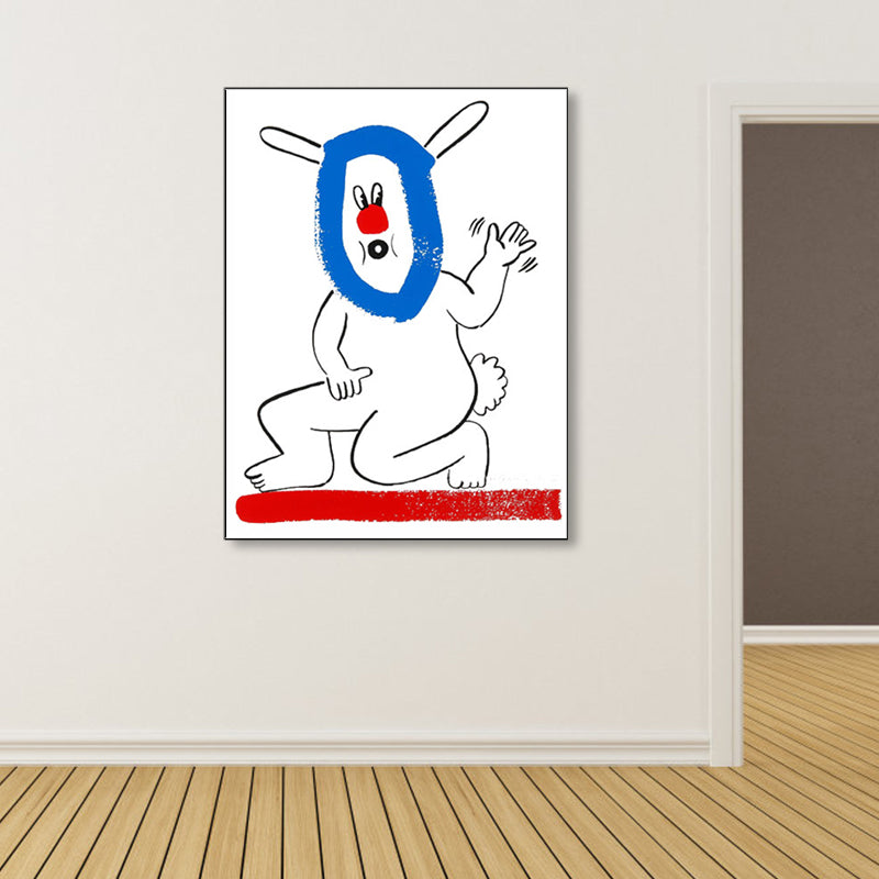 Vivolux | Abstrakte Figuren Wanddekoration Pop Art Texturierte Leinwanddruck in sanften Farben für das Wohnzimmer