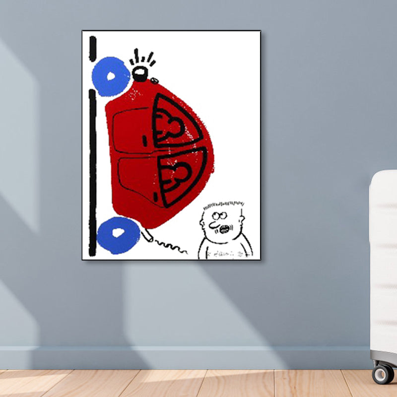 Vivolux | Abstrakte Figuren Wanddekoration Pop Art Texturierte Leinwanddruck in sanften Farben für das Wohnzimmer