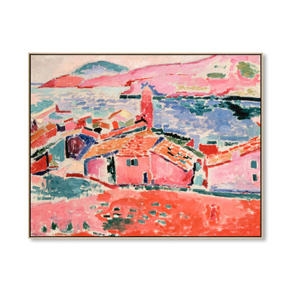 Vivolux | Abstract Expressionismus Landhaus Leinwanddruck Wohnzimmer Wandkunst Dekor in Pink