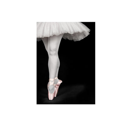 Vivolux | Foto Ballet Mädchen Eingewickelte Leinwand Glam Stilvolle Texturierte Wandkunstdruck in Weiß