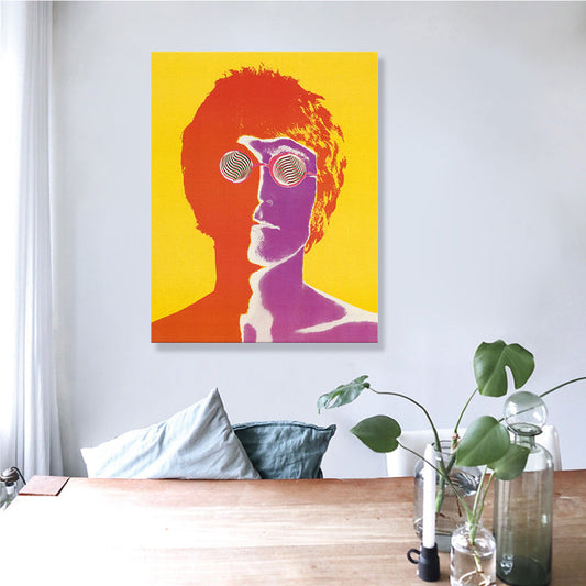 Vivolux | Pop Art Musiker Wanddekoration Leinwand Texturiertes Pastellfarben Gemälde für das Arbeitszimmer