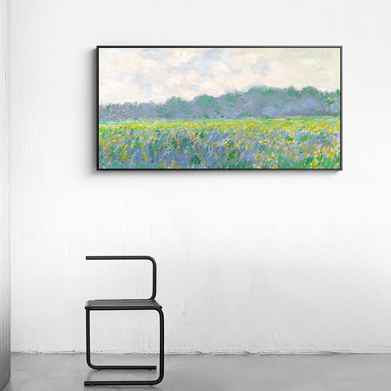 Vivolux | Reed Marshes Art Print Impressionismus Texturiert Familienzimmer Eingewickelte Leinwand in Grün