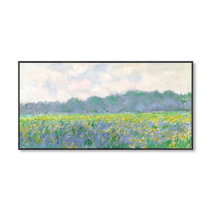 Vivolux | Reed Marshes Art Print Impressionismus Texturiert Familienzimmer Eingewickelte Leinwand in Grün