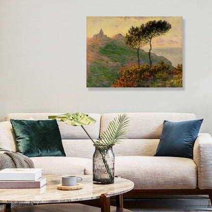 Vivolux | Impressionismus Stil Berglandschaft Eingewickelte Leinwand Jungen Schlafzimmer Malerei Wanddekoration