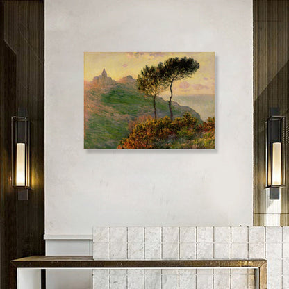 Vivolux | Impressionismus Stil Berglandschaft Eingewickelte Leinwand Jungen Schlafzimmer Malerei Wanddekoration