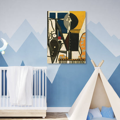 Vivolux | Handbedruckte Wanddekoration Pop Art Abstrakt Eingewickelte Leinwand in sanften Farben für das Familienzimmer