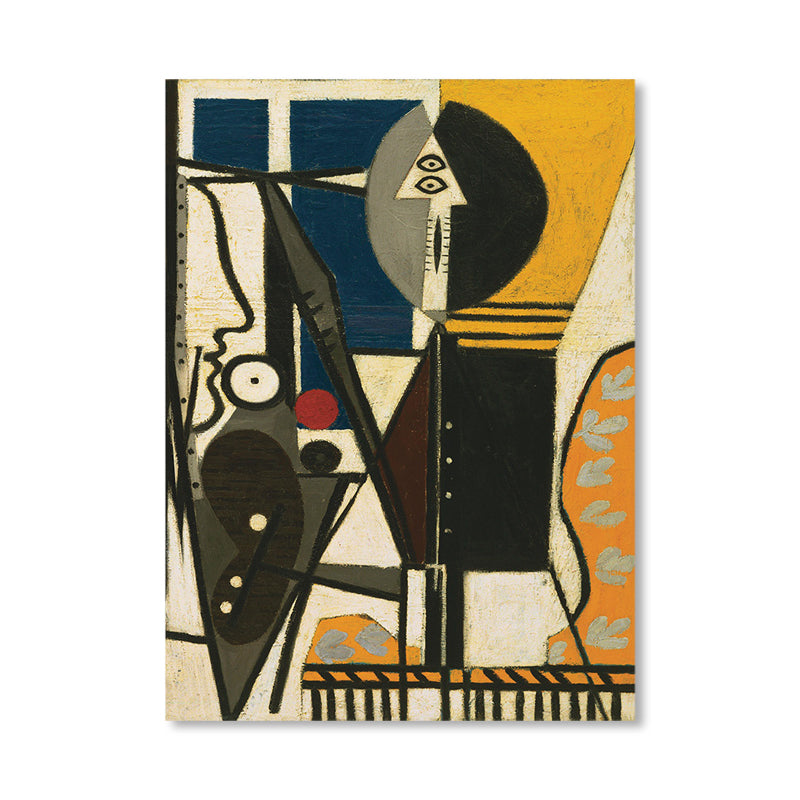 Vivolux | Handbedruckte Wanddekoration Pop Art Abstrakt Eingewickelte Leinwand in sanften Farben für das Familienzimmer