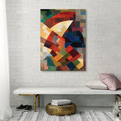 Vivolux | Handbedruckte Wanddekoration Pop Art Abstrakt Eingewickelte Leinwand in sanften Farben für das Familienzimmer