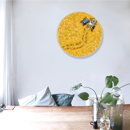 Vivolux | Weiche Farb-Farmfeldblick Wandkunst-Druck Impressionismus Texturiertes Eingerahmtes Leinwand für Schlafzimmer
