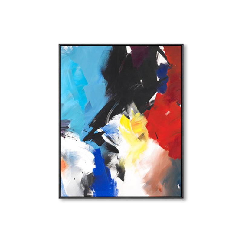 Vivolux | Helle Farbstrich Wanddekoration Abstrakte Moderne Kunst Texturiertes Leinwandbild für Lobby