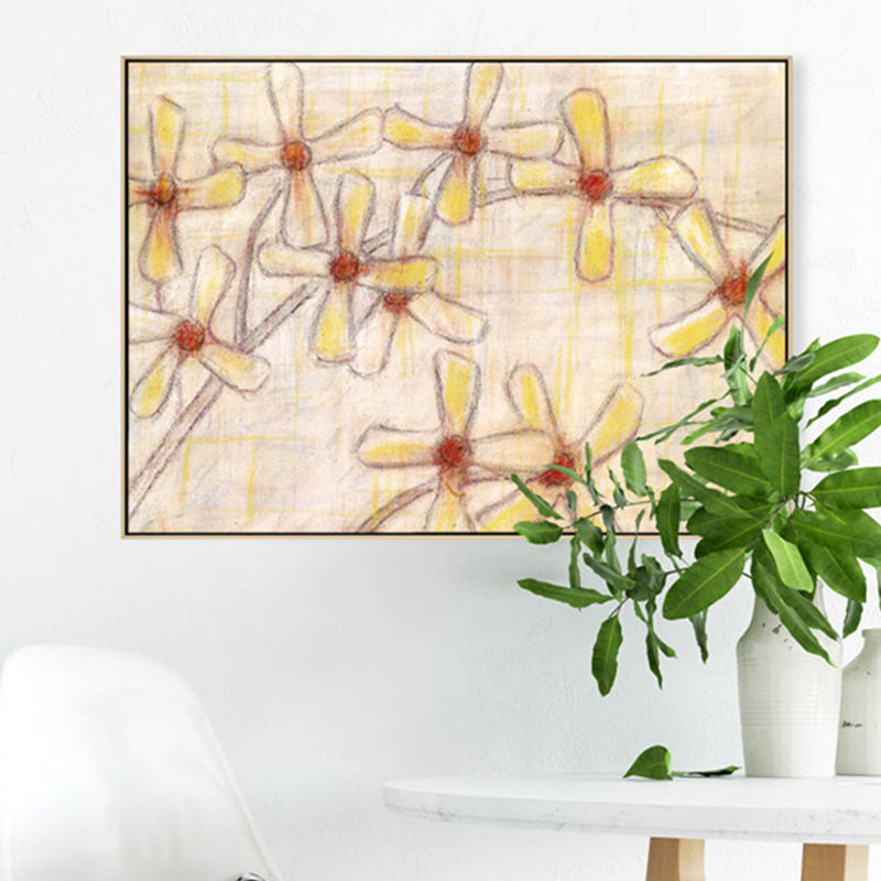 Vivolux | Blumenleinwand in Braun für das Schlafzimmer