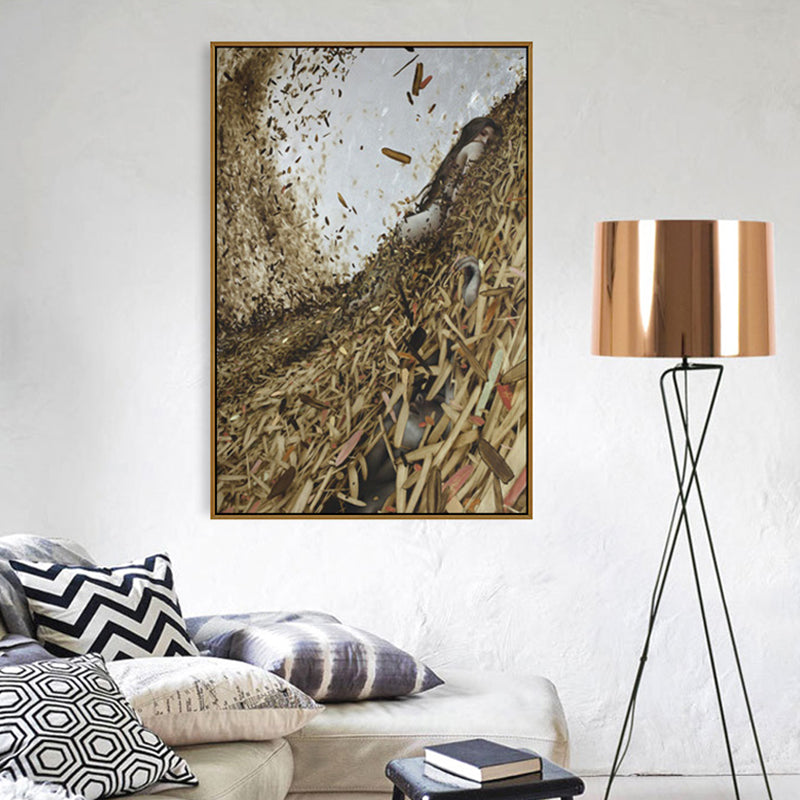 Vivolux | Surrealismus Stil Nacktes Mädchen Leinwanddruck Figur Lichtfarbe Wohnzimmer Wandkunst Dekor