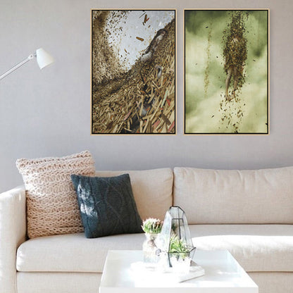 Vivolux | Surrealismus Stil Nacktes Mädchen Leinwanddruck Figur Lichtfarbe Wohnzimmer Wandkunst Dekor