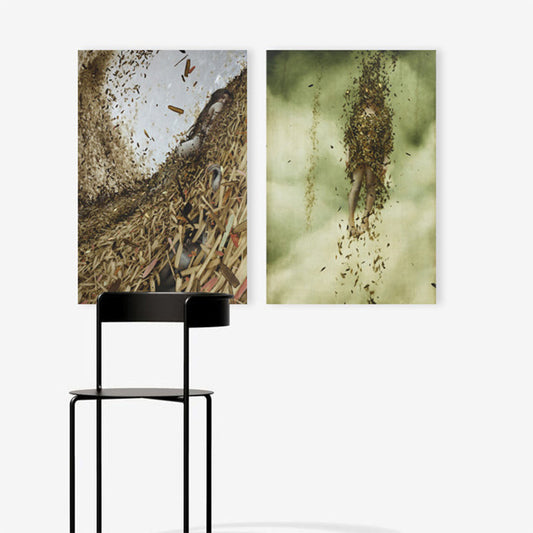 Vivolux | Surrealismus Stil Nacktes Mädchen Leinwanddruck Figur Lichtfarbe Wohnzimmer Wandkunst Dekor