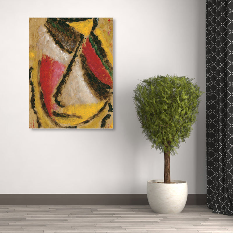 Vivolux | Abstrakter Expressionismus Handdruck Leinwand Kunst Wohnzimmer Wanddekoration in Pastellfarbe