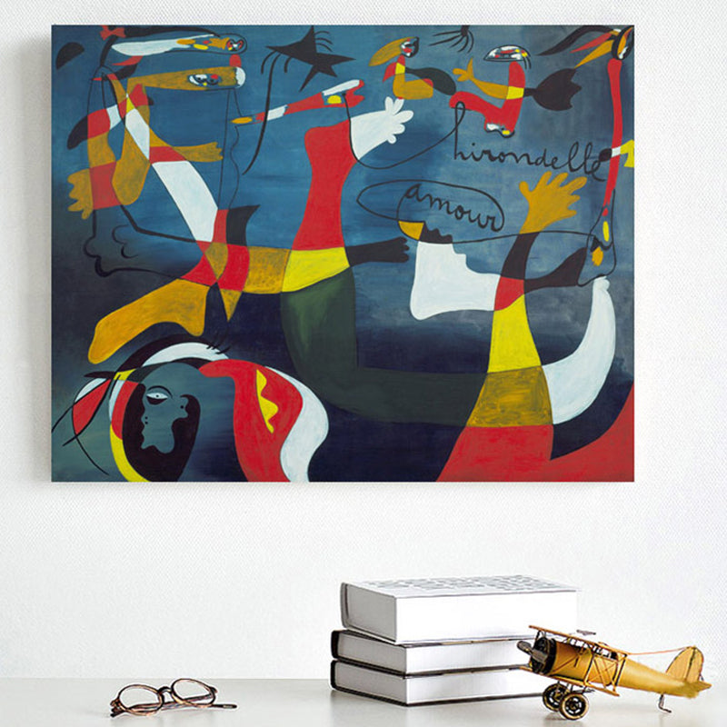 Vivolux | Kubismus Ölmalerei Wandkunst Druck Blau Ruhe Raum Leinwand, Mehrere Größen Verfügbar