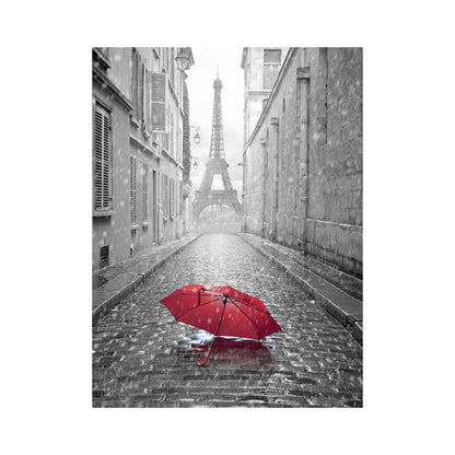 Vivolux | Global Inspired Eiffel Tower Canvas Graue Texturierte Wandkunst Druck für Wohnzimmer