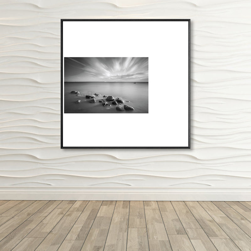 Vivolux | Dunkle Retro Wandkunst Fotodruck Landschaftsleinwand für das Schlafzimmer, mehrere Größenoptionen