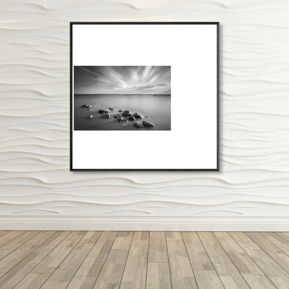 Vivolux | Dunkle Retro Wandkunst Fotodruck Landschaftsleinwand für das Schlafzimmer, mehrere Größenoptionen