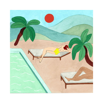 Vivolux | Hängende Figur Wandkunst Druck Unterhaltung Texturiert Leinwand in Sanften Farben für Raum