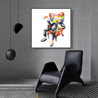 Vivolux | Pop Art Stylisches Tiermuster Wanddeko Helle Farbe Esszimmer Eingewickelte Leinwand