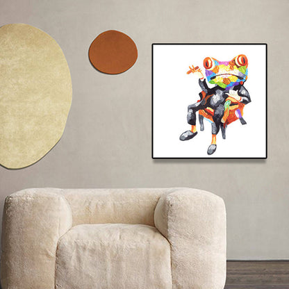 Vivolux | Pop Art Stylisches Tiermuster Wanddeko Helle Farbe Esszimmer Eingewickelte Leinwand