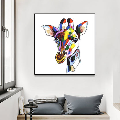 Vivolux | Pop Art Stylisches Tiermuster Wanddeko Helle Farbe Esszimmer Eingewickelte Leinwand