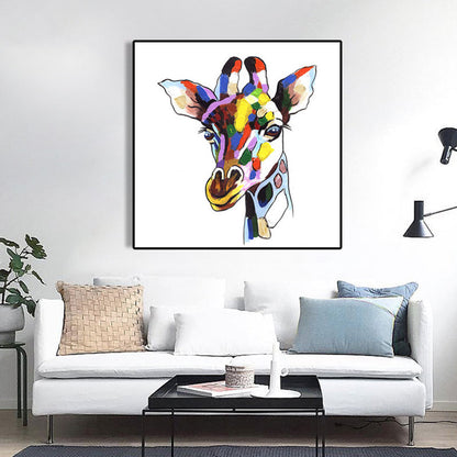 Vivolux | Pop Art Stylisches Tiermuster Wanddeko Helle Farbe Esszimmer Eingewickelte Leinwand