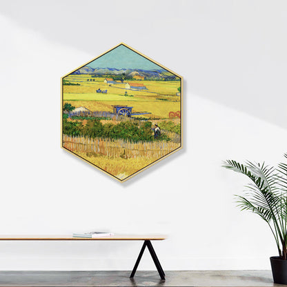 Vivolux | Impressionismus Flachland Szene Wandkunst Leinwand Texturiertes Pastellfarb Gemälde für das Kinderzimmer