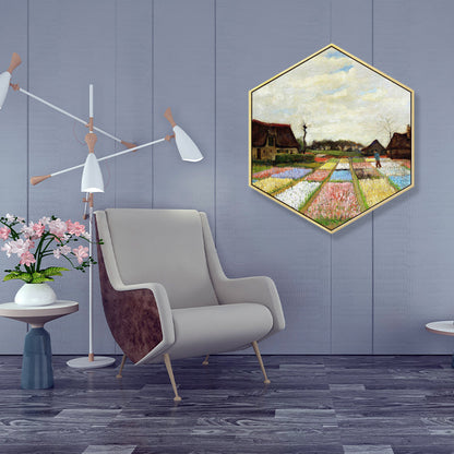 Vivolux | Impressionismus Flachland Szene Wandkunst Leinwand Texturiertes Pastellfarb Gemälde für das Kinderzimmer