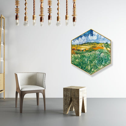 Vivolux | Impressionismus Flachland Szene Wandkunst Leinwand Texturiertes Pastellfarb Gemälde für das Kinderzimmer