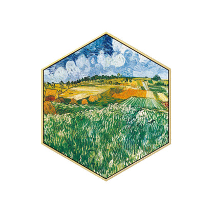 Vivolux | Impressionismus Flachland Szene Wandkunst Leinwand Texturiertes Pastellfarb Gemälde für das Kinderzimmer