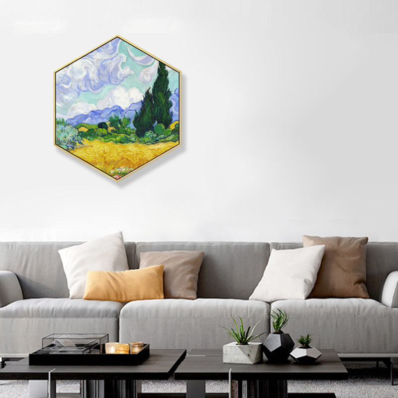 Vivolux | Impressionismus Flachland Szene Wandkunst Leinwand Texturiertes Pastellfarb Gemälde für das Kinderzimmer