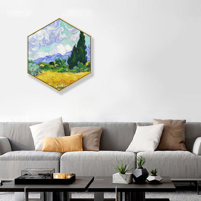 Vivolux | Impressionismus Flachland Szene Wandkunst Leinwand Texturiertes Pastellfarb Gemälde für das Kinderzimmer