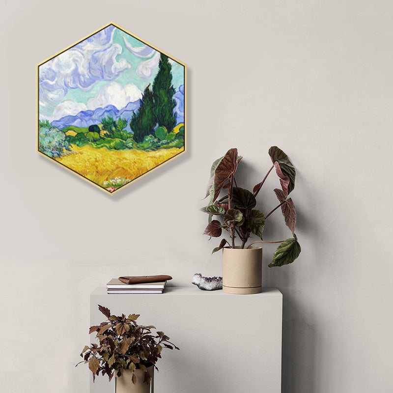 Vivolux | Impressionismus Flachland Szene Wandkunst Leinwand Texturiertes Pastellfarb Gemälde für das Kinderzimmer