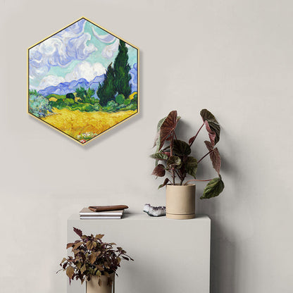 Vivolux | Impressionismus Flachland Szene Wandkunst Leinwand Texturiertes Pastellfarb Gemälde für das Kinderzimmer