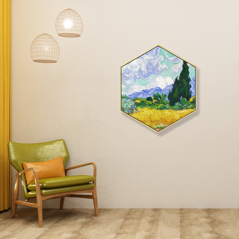 Vivolux | Impressionismus Flachland Szene Wandkunst Leinwand Texturiertes Pastellfarb Gemälde für das Kinderzimmer