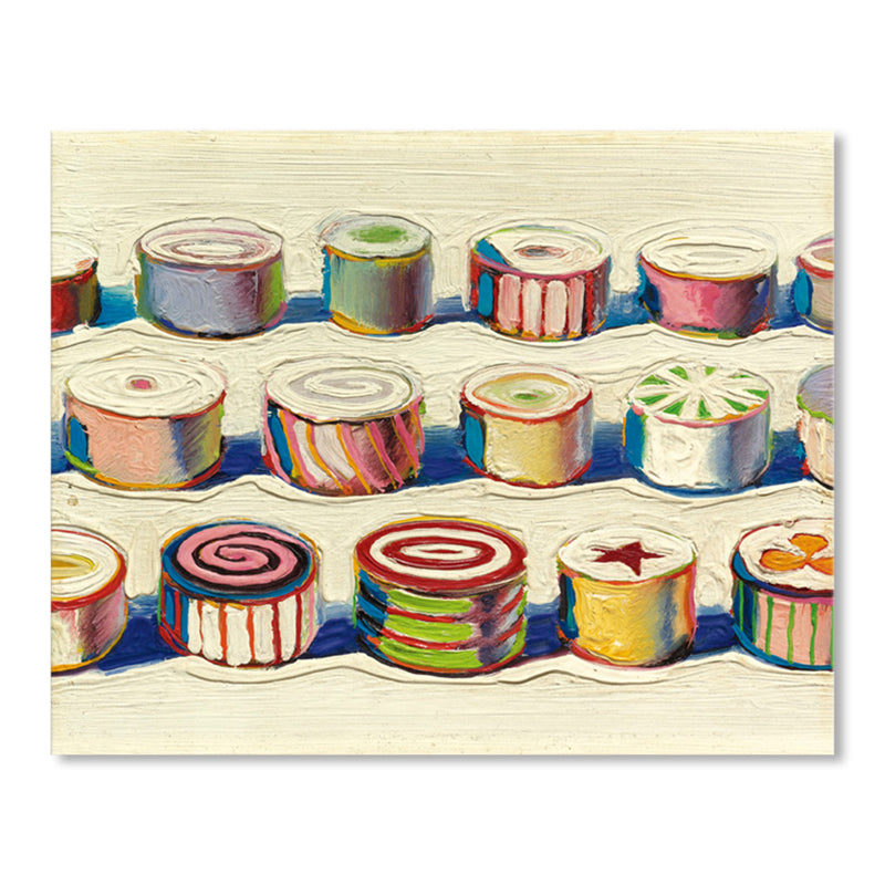 Vivolux | Leckeres Schweizer Rolle Eingewickelt Leinwand Texturiert Pop Art Mädchen Schlafzimmer Wanddekoration in Pink