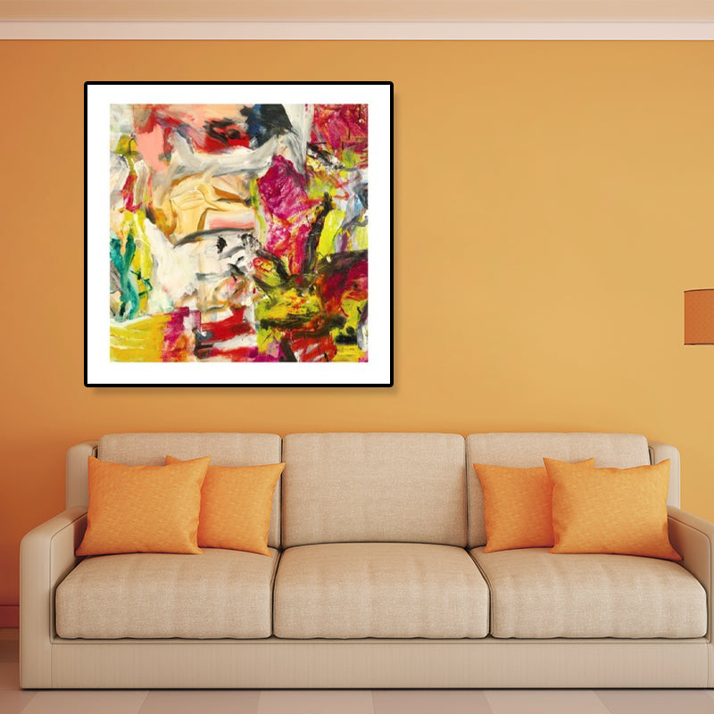 Vivolux | Abstrakte Ölmalerei Eingewickelte Leinwand Moderne Kunst Texturierte Wanddekoration in Sanften Farben für den Raum