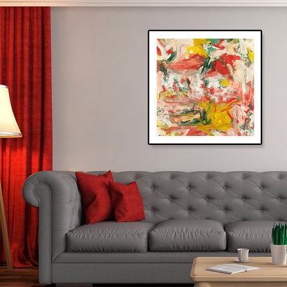 Vivolux | Abstrakte Ölmalerei Eingewickelte Leinwand Moderne Kunst Texturierte Wanddekoration in Sanften Farben für den Raum