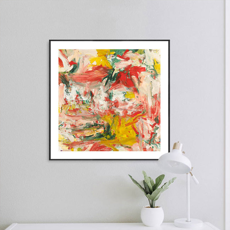 Vivolux | Abstrakte Ölmalerei Eingewickelte Leinwand Moderne Kunst Texturierte Wanddekoration in Sanften Farben für den Raum