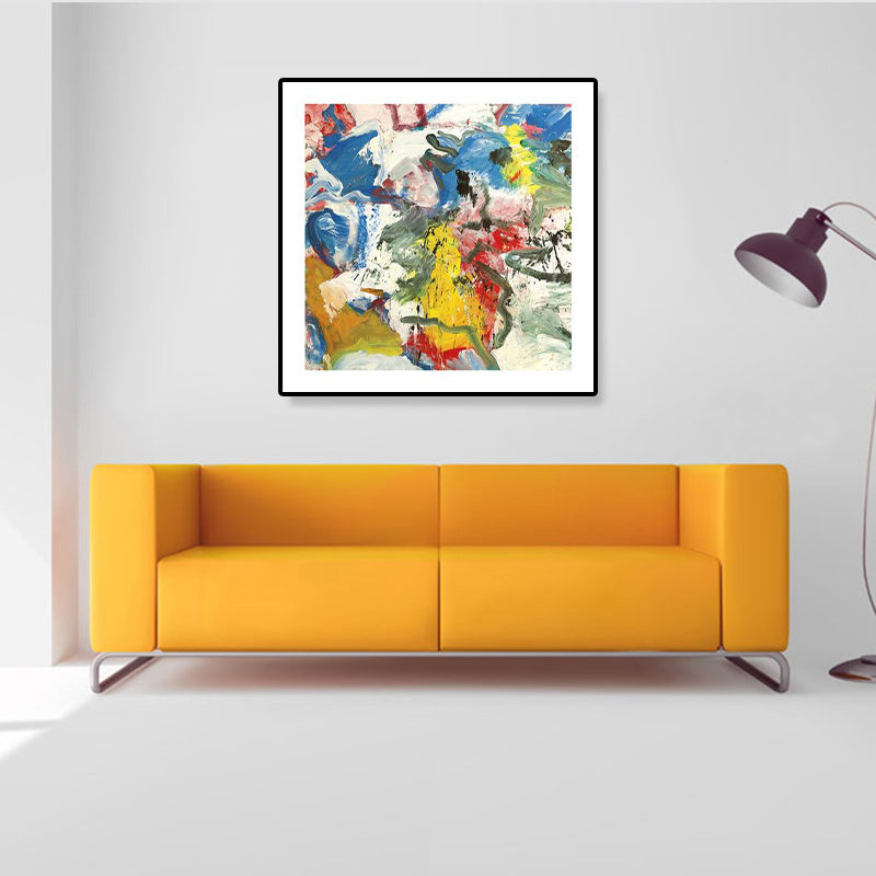 Vivolux | Abstrakte Ölmalerei Eingewickelte Leinwand Moderne Kunst Texturierte Wanddekoration in Sanften Farben für den Raum