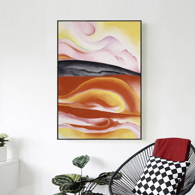 Vivolux | Braun Moderne Kunststil Wanddekoration Bilder Abstraktes Muster Leinwanddruck für das Badezimmer