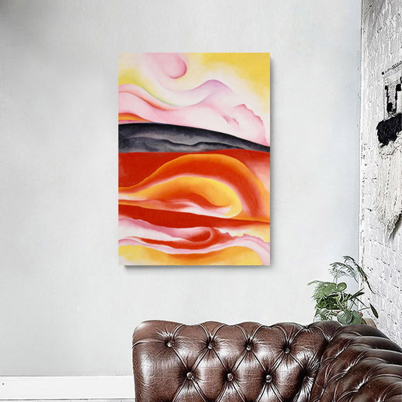 Vivolux | Braun Moderne Kunststil Wanddekoration Bilder Abstraktes Muster Leinwanddruck für das Badezimmer