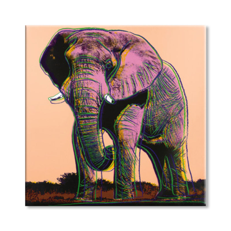 Vivolux | Wildtier-Leinwanddruck Pop Art Stil Texturiertes Esszimmer Gemälde in Pastellfarbe