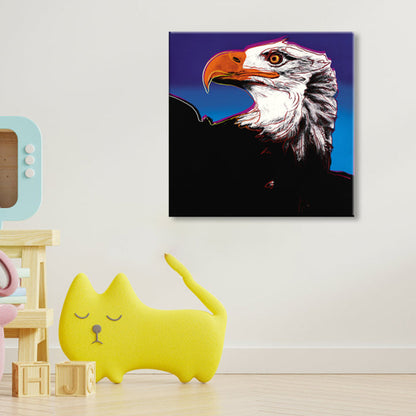 Vivolux | Wildtier-Leinwanddruck Pop Art Stil Texturiertes Esszimmer Gemälde in Pastellfarbe