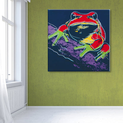 Vivolux | Wildtier-Leinwanddruck Pop Art Stil Texturiertes Esszimmer Gemälde in Pastellfarbe