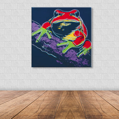 Vivolux | Wildtier-Leinwanddruck Pop Art Stil Texturiertes Esszimmer Gemälde in Pastellfarbe