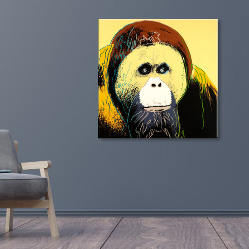 Vivolux | Wildtier-Leinwanddruck Pop Art Stil Texturiertes Esszimmer Gemälde in Pastellfarbe